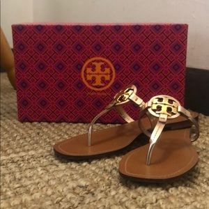 Tory Burch- Rose Gold Flip Flops